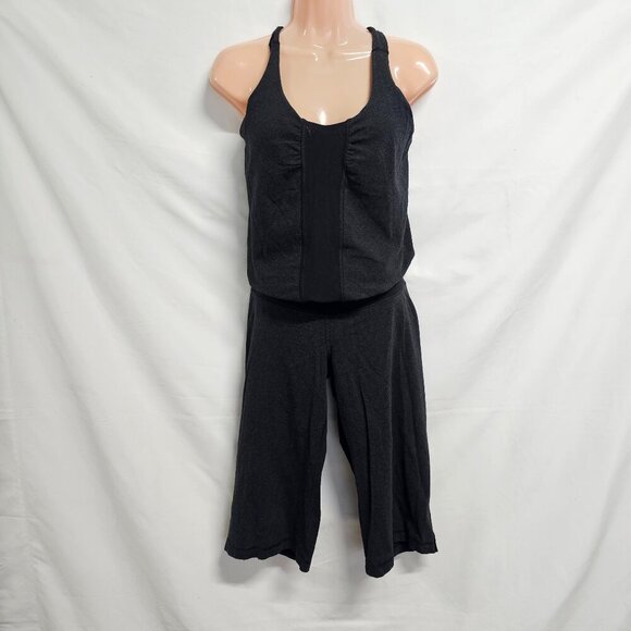 Lululemon Romp Her Jumpsuit/Romper Women Size 6 Dark Gray Shelf Bra - Picture 1 of 12